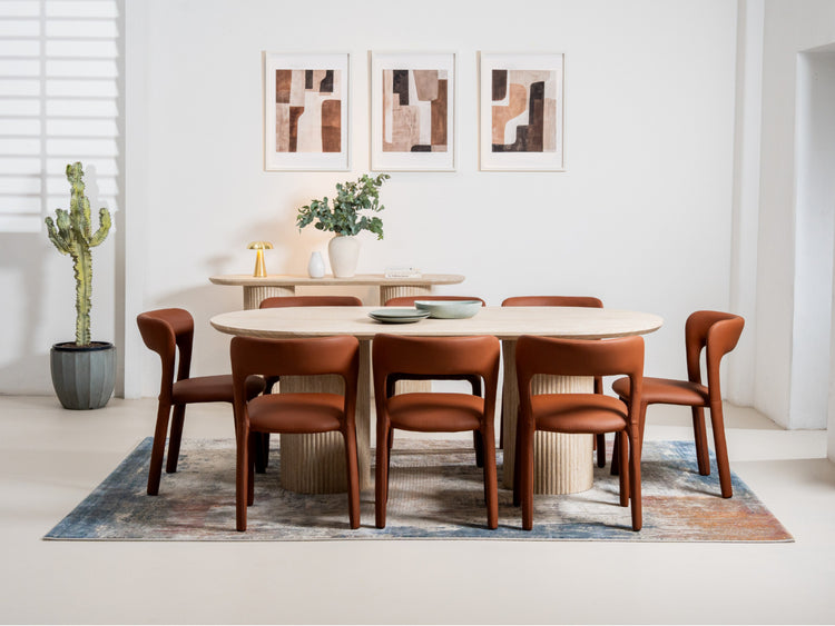 Milos Dining Table Limestone