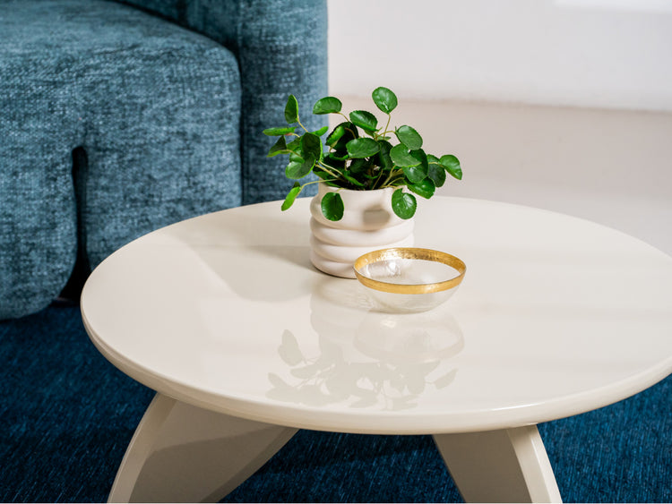 Peace Coffee Table Cream Gloss