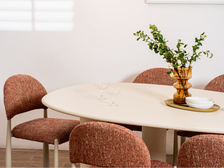 Coastal Curve Dining Table Pebble