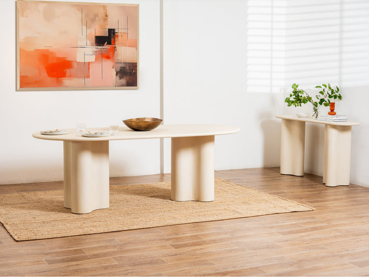 Coastal Console Table Pebble