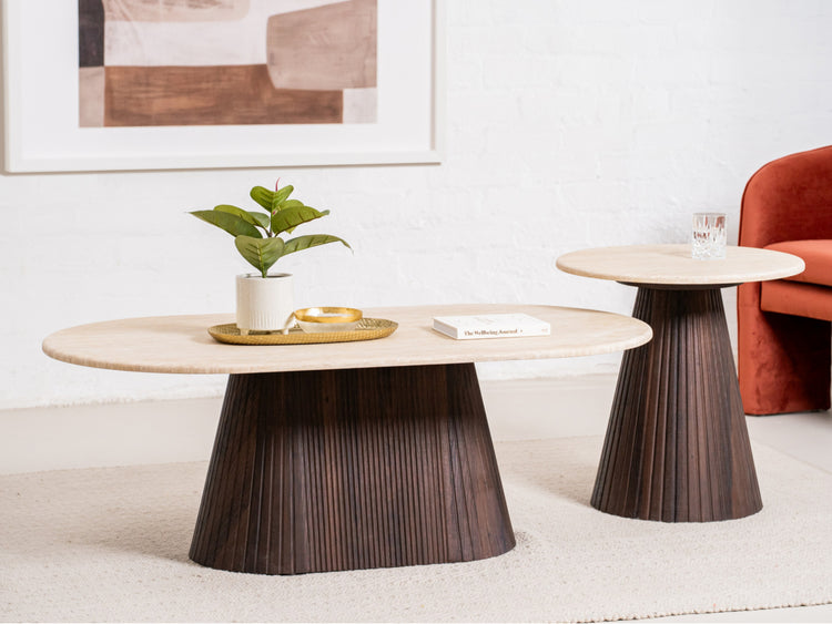 Crete Side Table Travertine