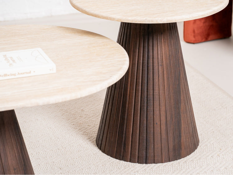 Crete Side Table Travertine