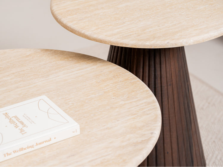 Crete Side Table Travertine