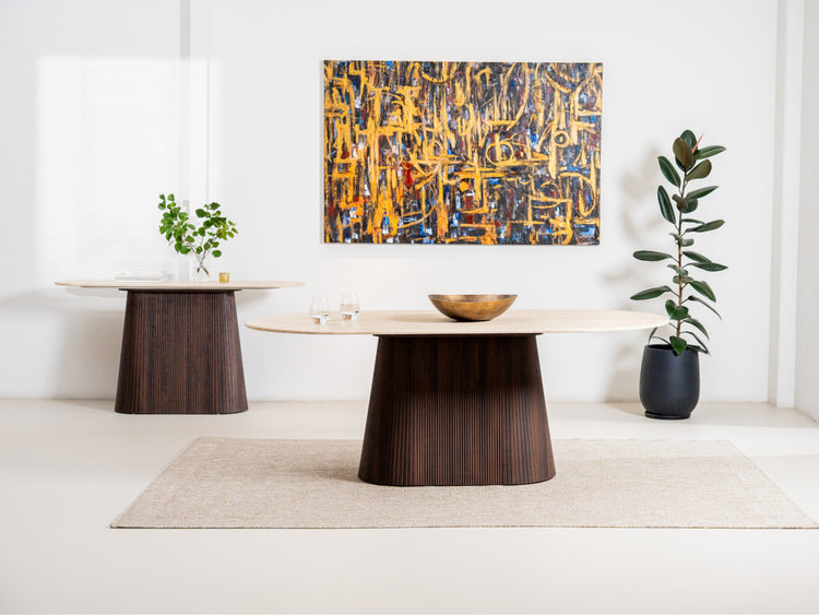 Crete Dining Table Travertine