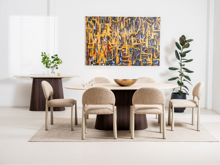 Crete Dining Table Travertine