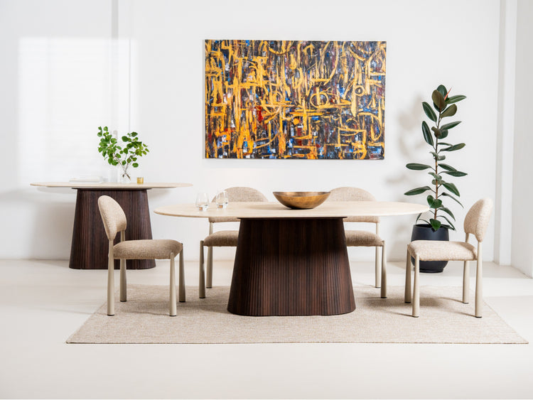 Crete Dining Table Travertine