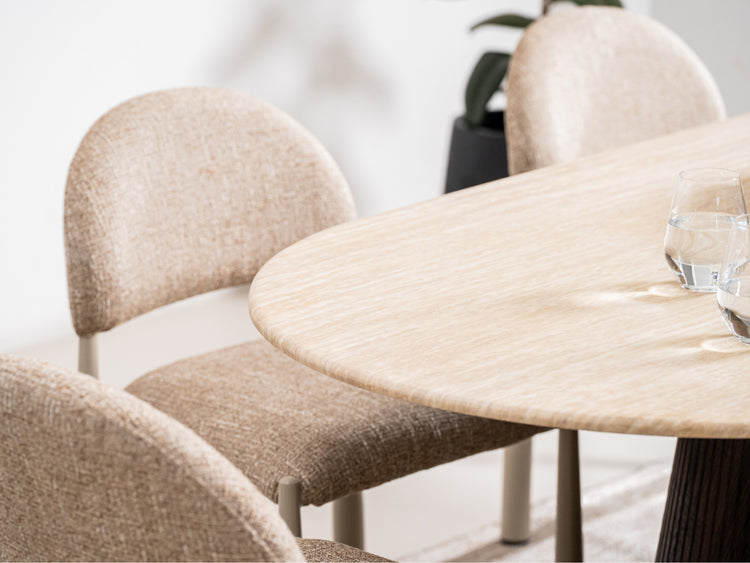 Crete Dining Table Travertine
