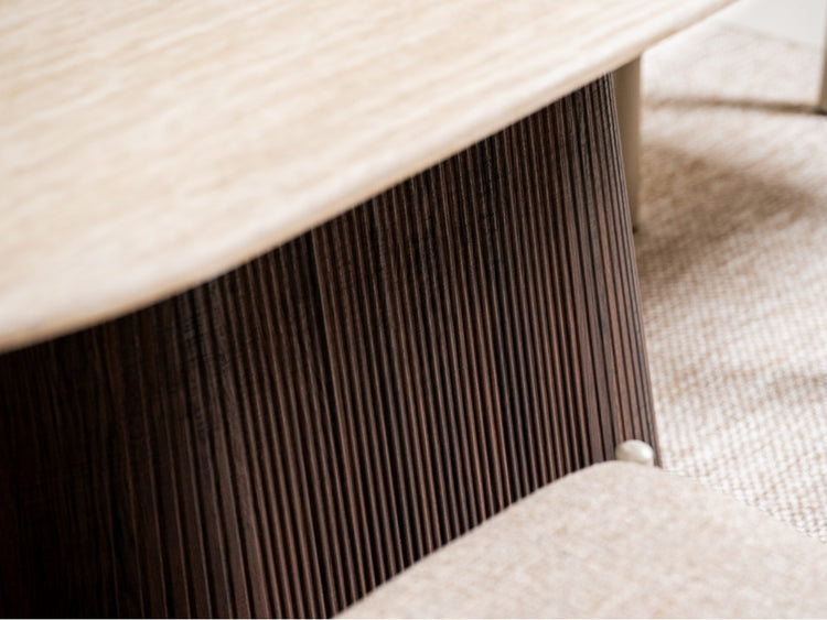 Crete Dining Table Travertine
