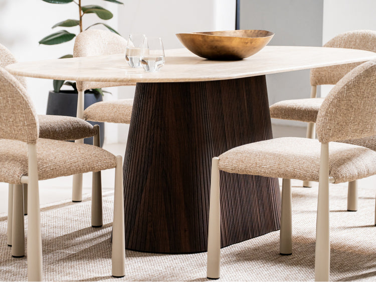 Crete Dining Table Travertine