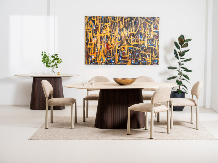 Crete Dining Table Travertine
