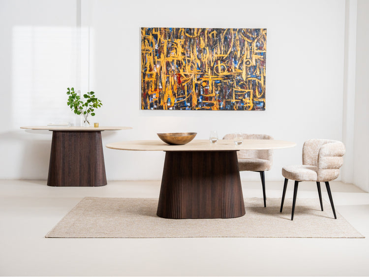 Crete Dining Table Travertine