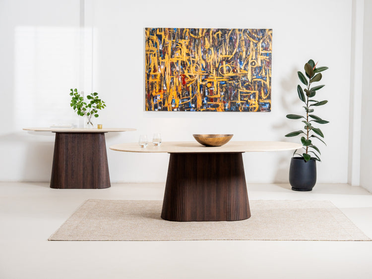 Crete Console Table Travertine