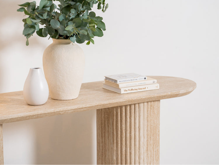 Milos Console Table Limestone