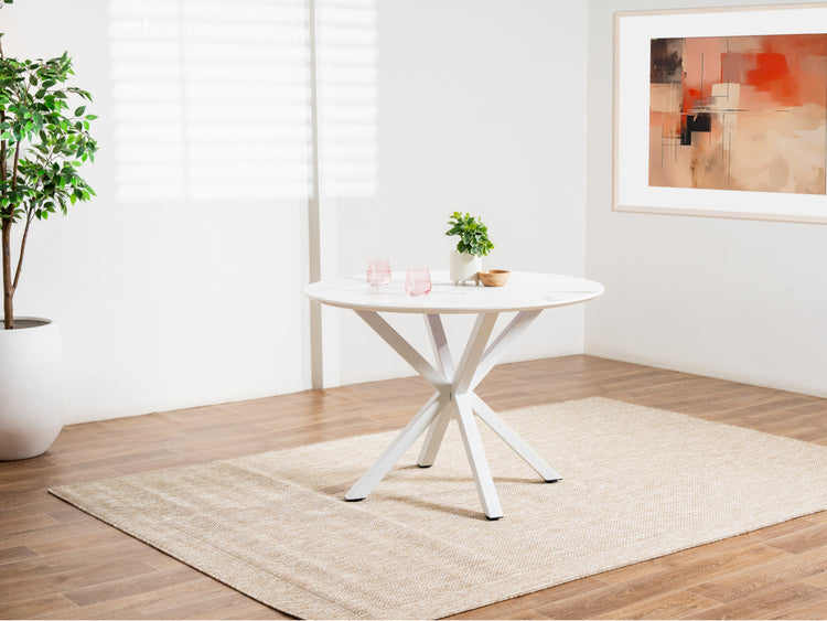 Villa Dining Table White Marble