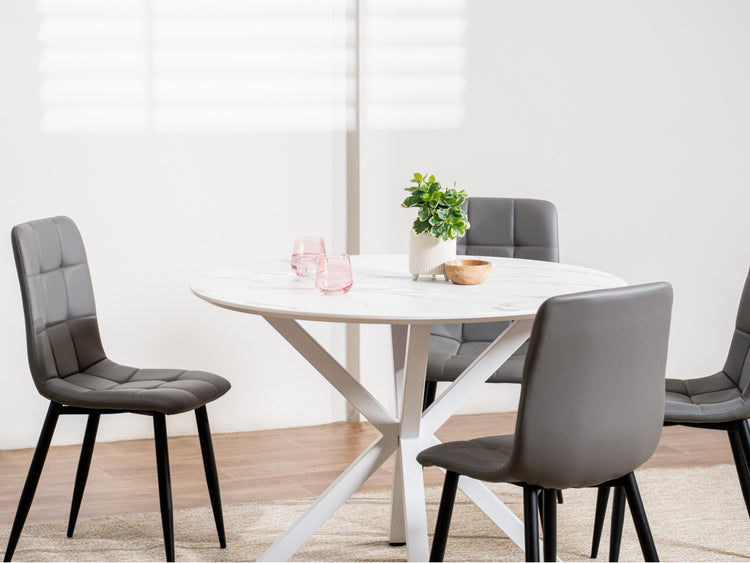Villa Dining Table White Marble