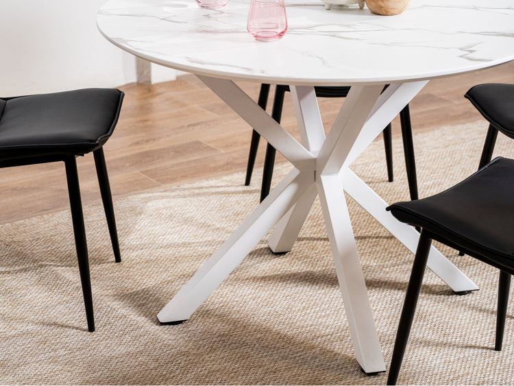 Villa Dining Table White Marble