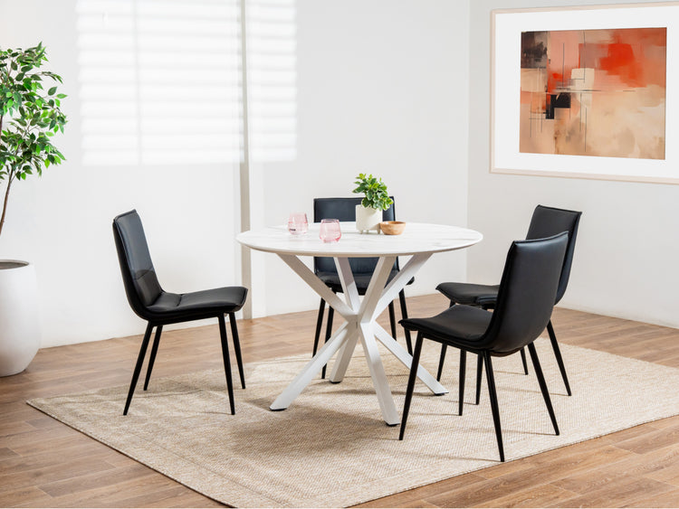 Villa Dining Table White Marble