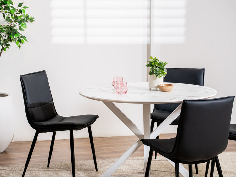 Villa Dining Table White Marble