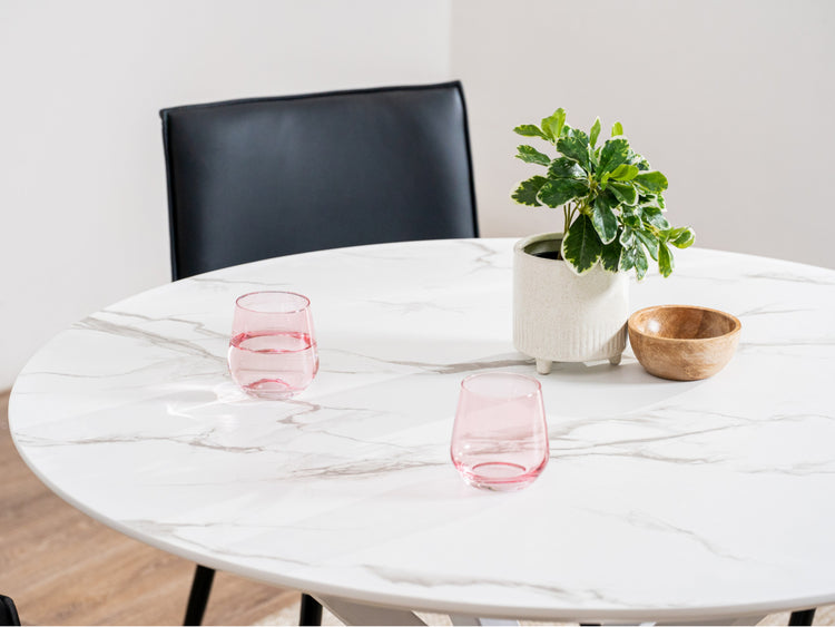 Villa Dining Table White Marble