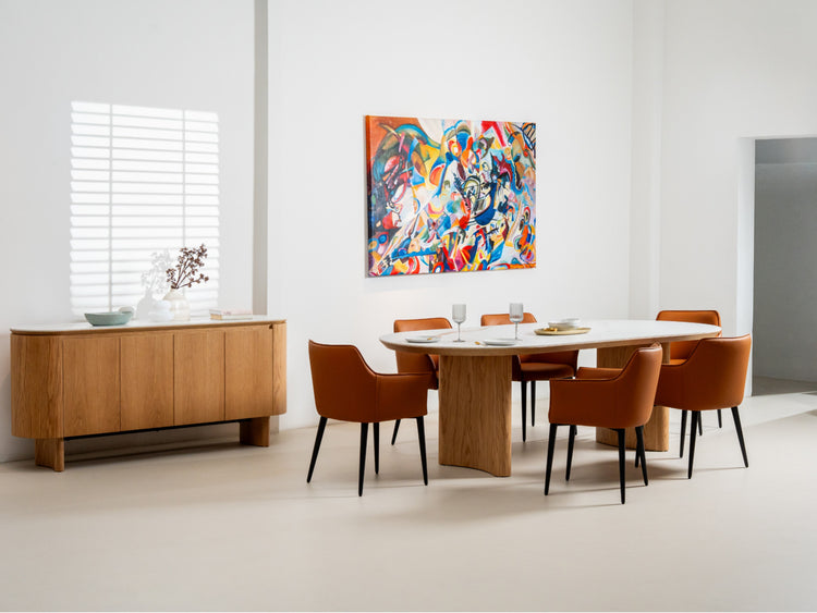 Lucerne Dining Table Natural With Ceramic