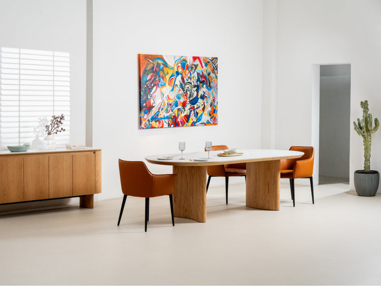 Lucerne Dining Table Natural With Ceramic