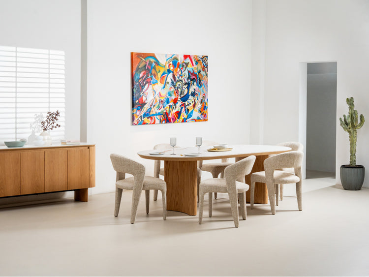 Lucerne Dining Table Natural With Ceramic