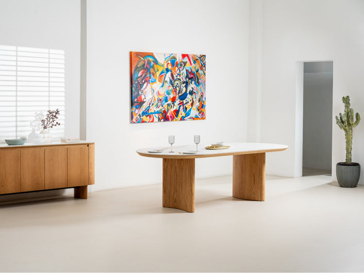 Lucerne Dining Table Natural With Ceramic