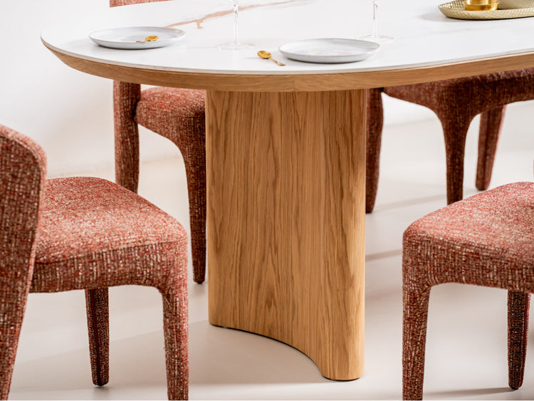 Lucerne Dining Table Natural With Ceramic