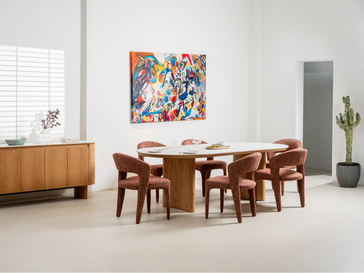 Lucerne Large Dining Table Natural With Ceramic