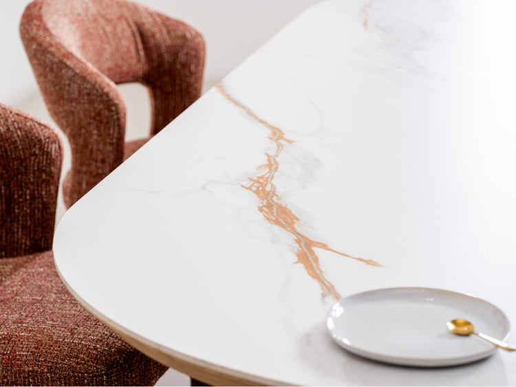 Lucerne Large Dining Table Natural With Ceramic