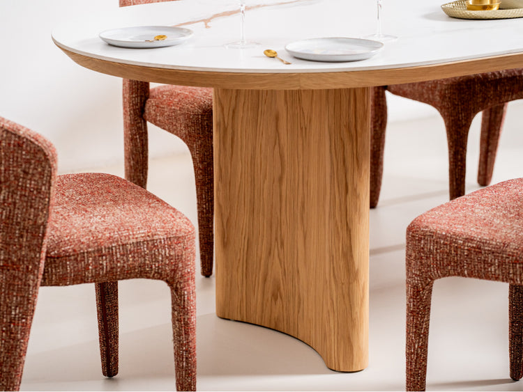 Lucerne Large Dining Table Natural With Ceramic