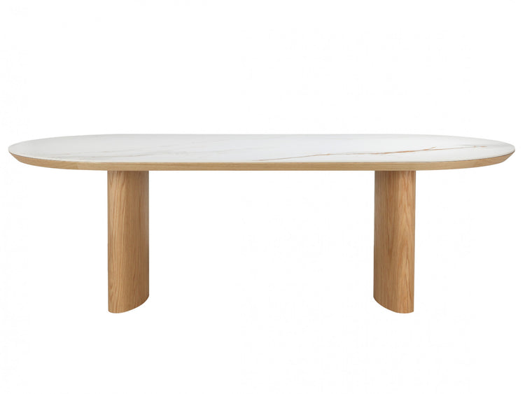 Lucerne Large Dining Table Natural With Ceramic