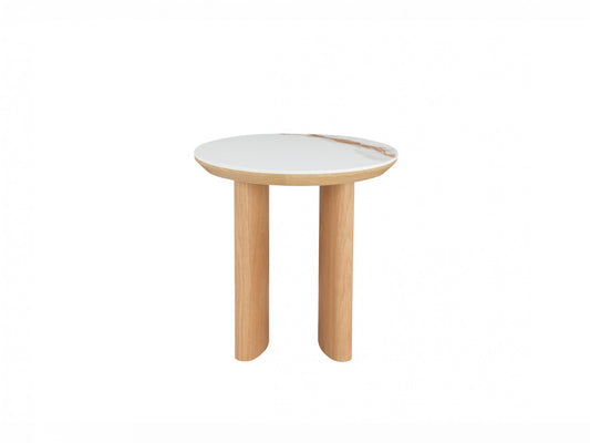 Lucerne Side Table Natural With Ceramic