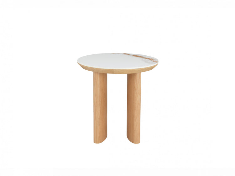 Lucerne Side Table Natural With Ceramic