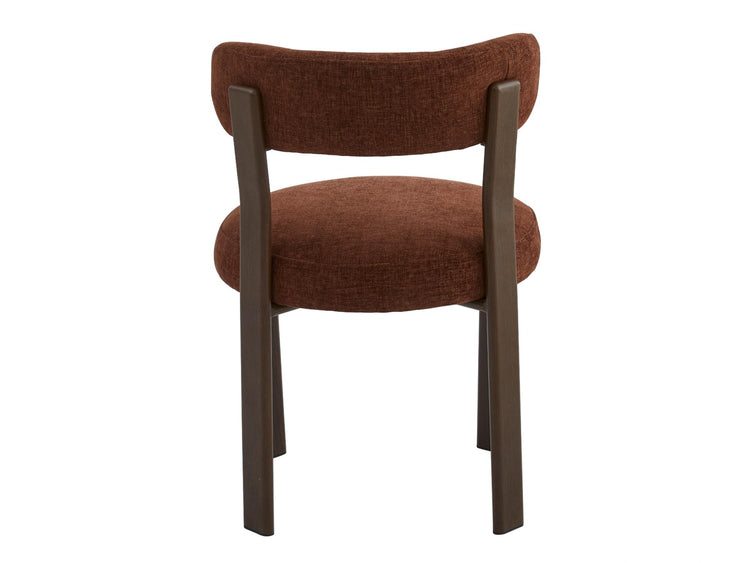 Carmo Dining Chair Rust/ Walnut Set of 2