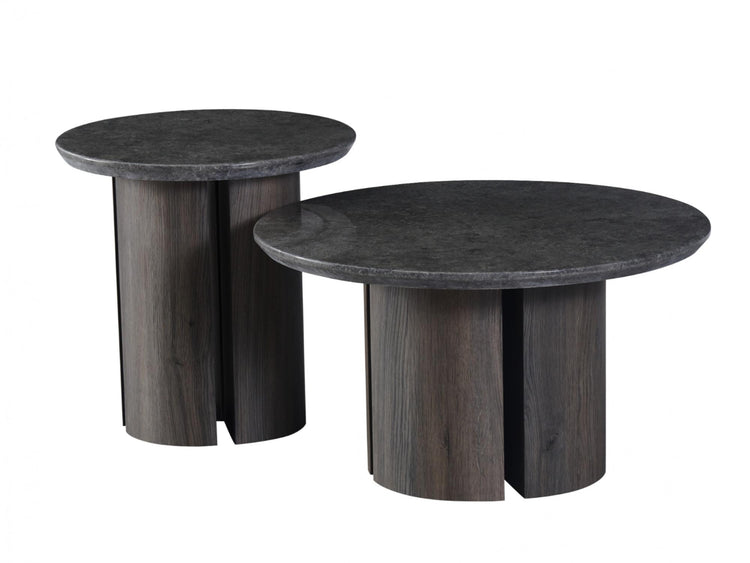 Corfu Side Table Grey Marble