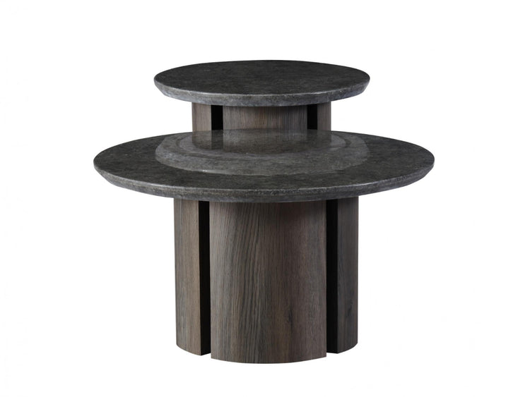 Corfu Side Table Grey Marble