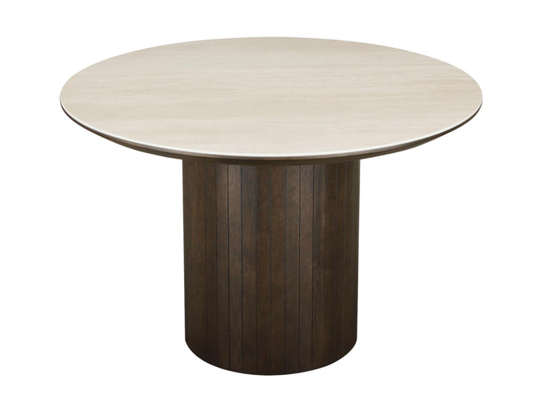 Sorrento Round Dining Table Bisque / Coffee