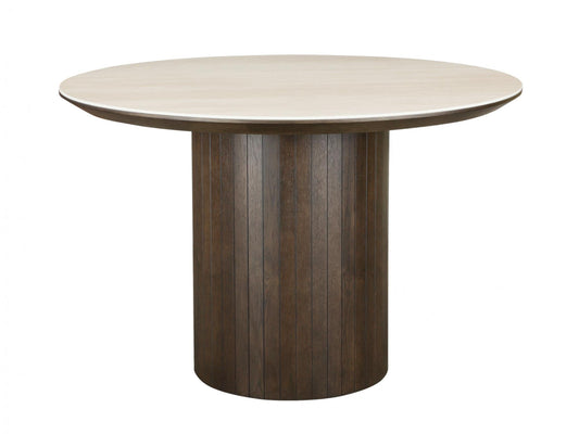 Sorrento Round Dining Table Bisque / Coffee
