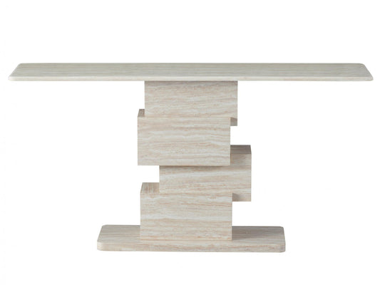 Eros Console Table White Travertine