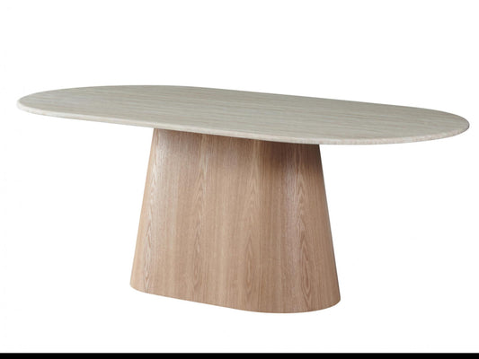 Waverley Dining Table White Travertine