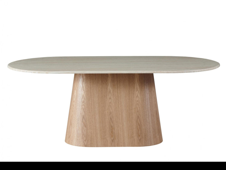 Waverley Dining Table White Travertine