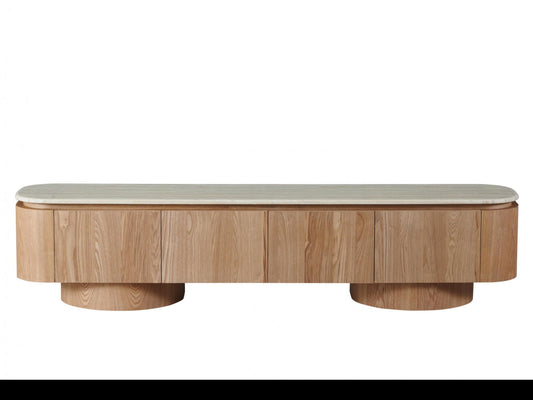 Waverley TV Unit White Travertine