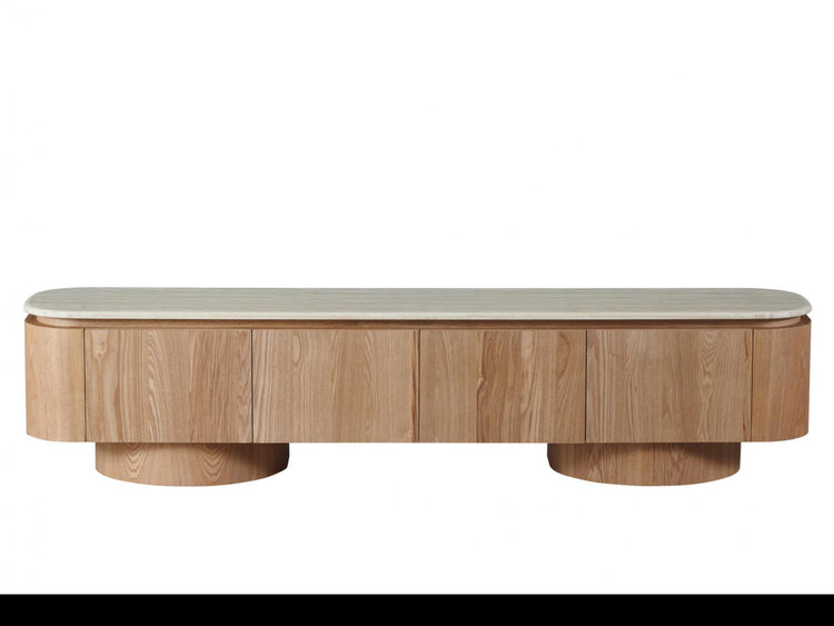Waverley TV Unit White Travertine