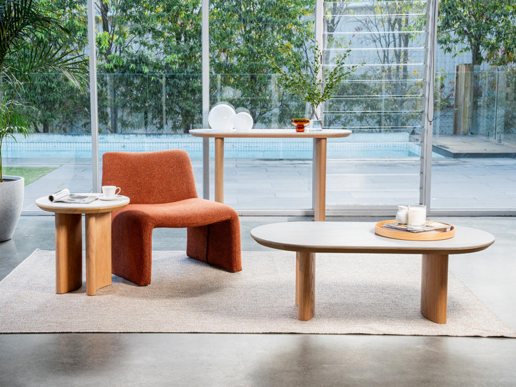 Lucerne Side Table Natural With Ceramic