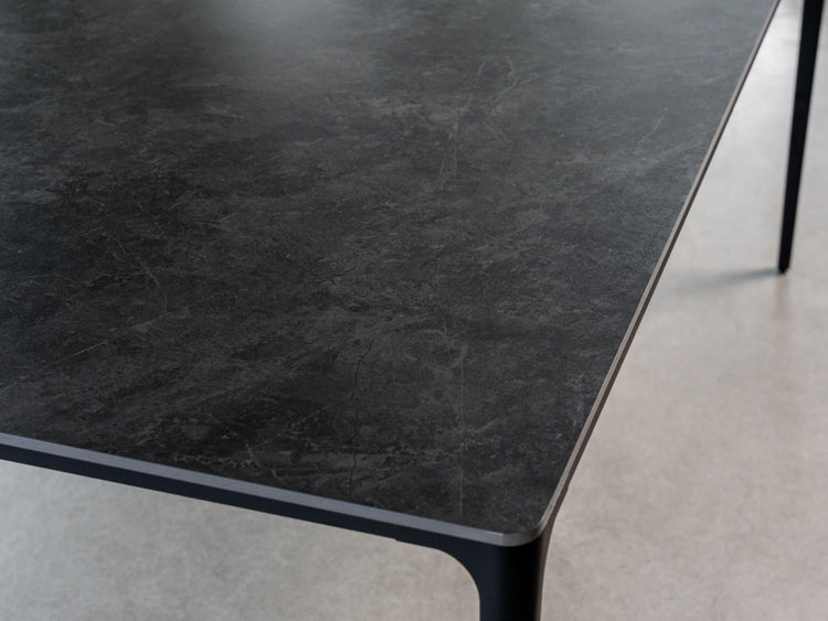 Magnate Dining Table Grey Stone Ceramic