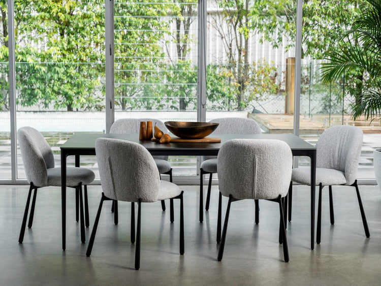 Magnate Dining Table Grey Stone Ceramic