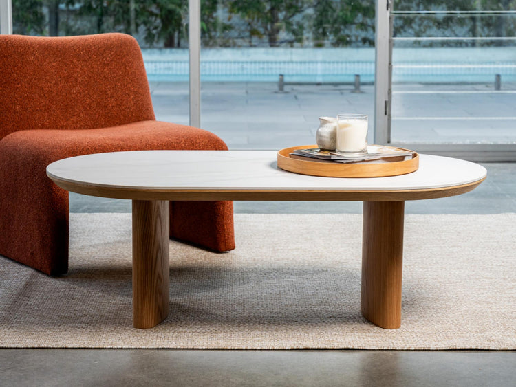 Lucerne Coffee Table Natural With Ceramic