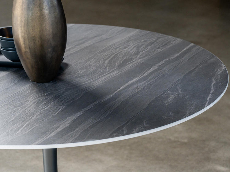 Scandi Large Dining Table Black Sand