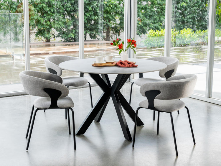Kenny Dining Chair Silver Grey Set of 2